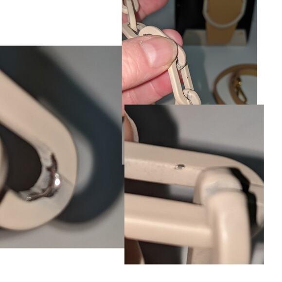 Yuzefi Delila Mini Bag Black Tan Colorblock Leather Crossbody& Chain Strap Spain - Picture 10 of 16